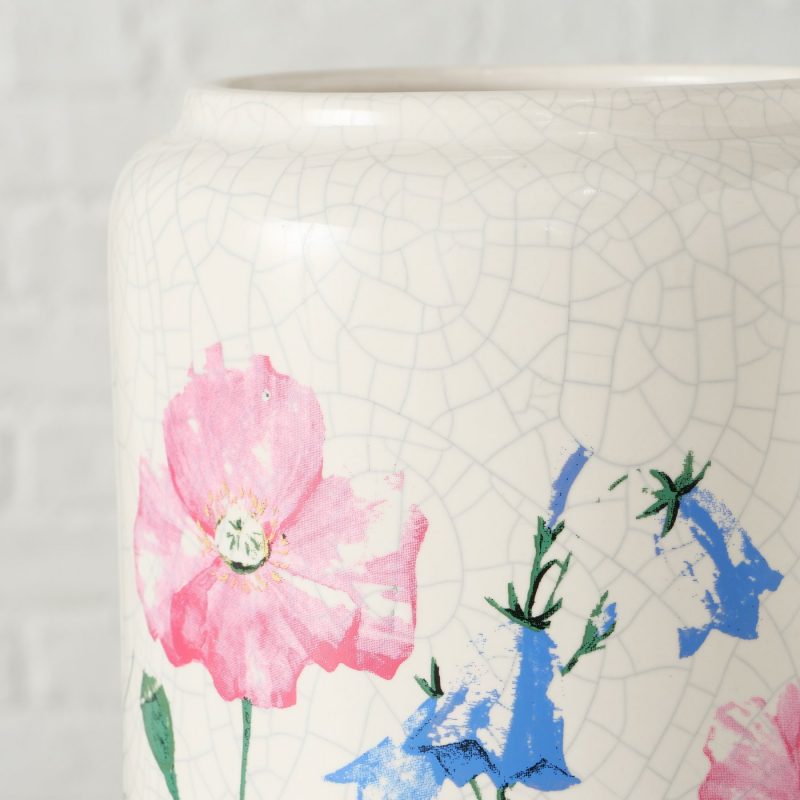 Vase "Gerlinda" Poterie Craquelée 2 Modèles au Choix H.19cm – Image 4