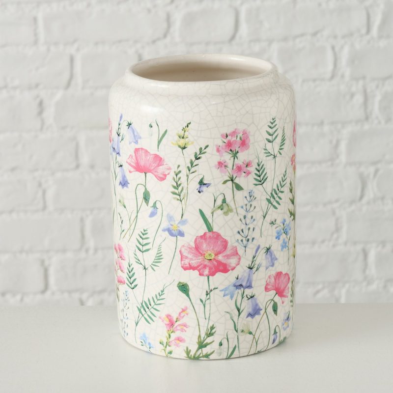 Vase "Gerlinda" Poterie Craquelée 2 Modèles au Choix H.19cm – Image 10