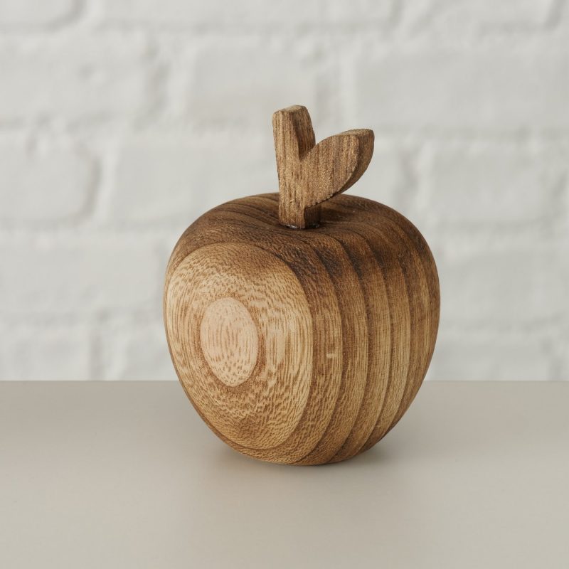 Pomme "Harvest" en Bois H.8cm