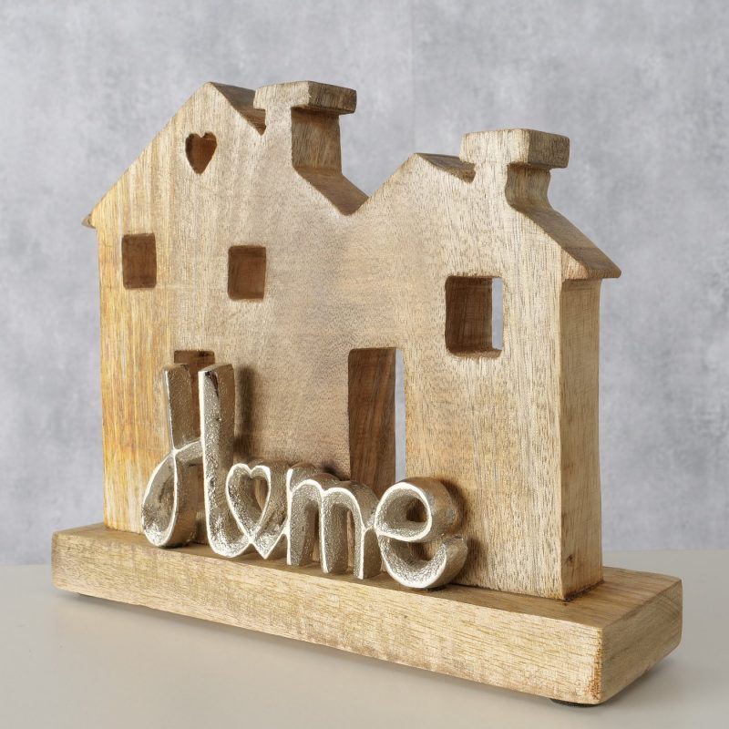 Décoration à Poser Maison Home en Manguier et Alu H.15cm – Image 6