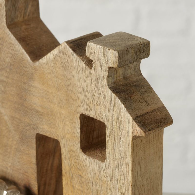 Décoration à Poser Maison Home en Manguier et Alu H.15cm – Image 4