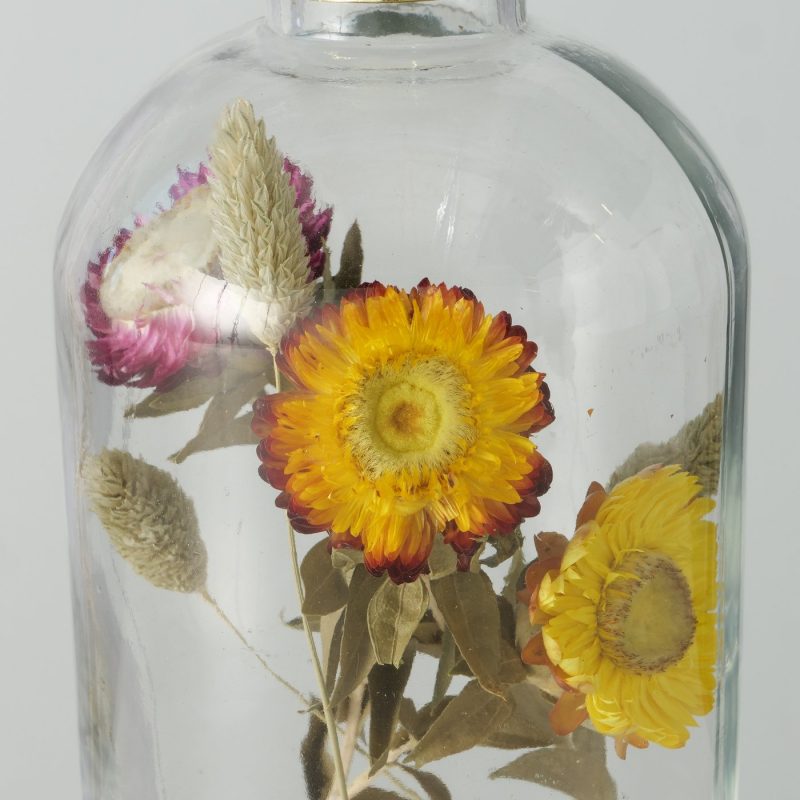 Chandelier "Novara" en Verre avec Fleurs Séchées, Diverses Couleurs au Choix H.23cm – Image 7