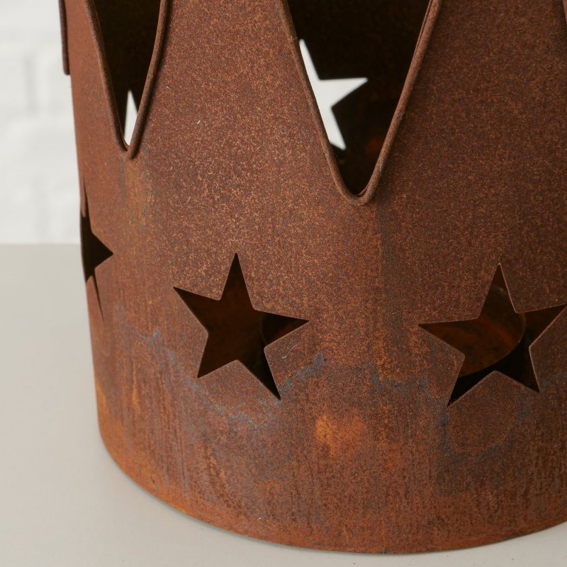 Couronne Etoilée "Lizzy" en Métal Rouillé H.20cm – Image 7