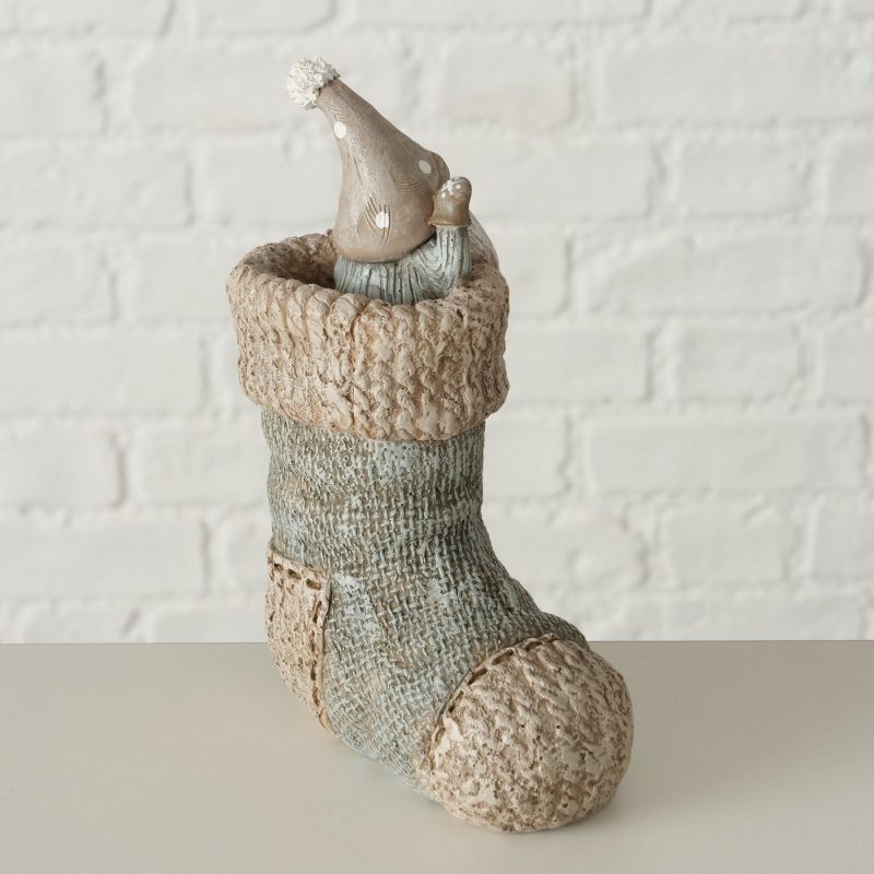 Chaussette "Socky" avec Lutin en Résine Synthétique 2 Modèles au Choix H.15cm – Image 3