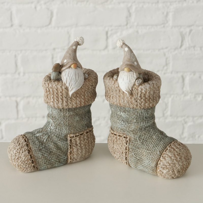 Chaussette "Socky" avec Lutin en Résine Synthétique 2 Modèles au Choix H.15cm – Image 4