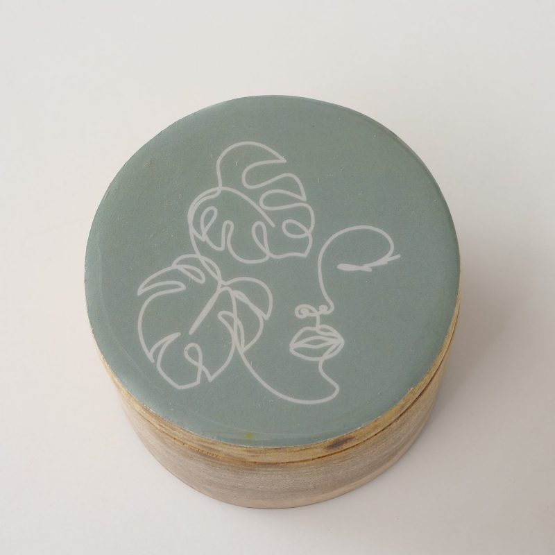 Boîte "Blatania" en Manguier 2 Modèles au Choix Diam.10xH.7cm – Image 7