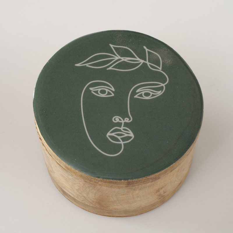Boîte "Blatania" en Manguier 2 Modèles au Choix Diam.10xH.7cm – Image 6