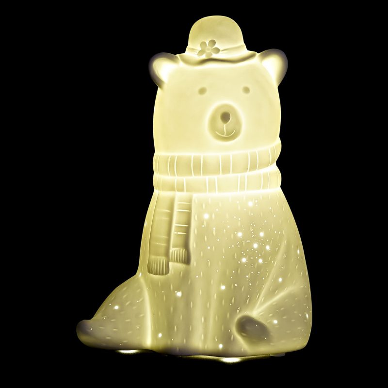 Lampe de Chevet Ours en Porcelaine 17x12x23cm
