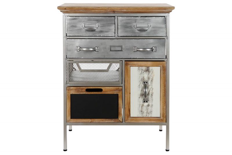 Commode en Bois et Métal 60,5x38,5x80,5cm – Image 2