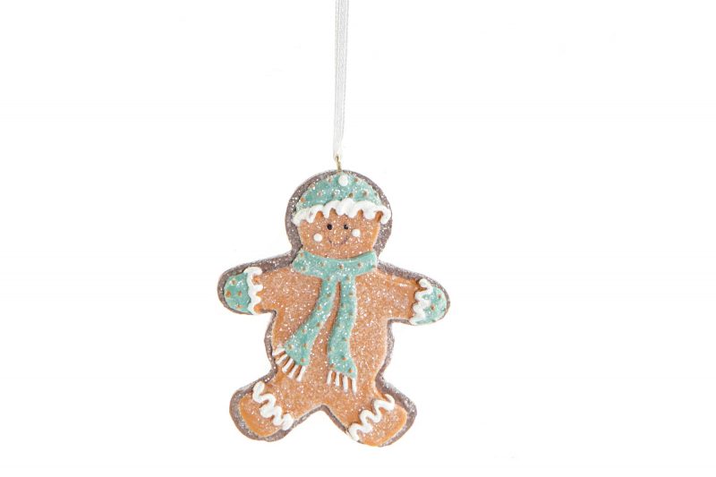 Pendentif Bonhomme "Pain d’Épices" en Résine 8,5x2x11cm