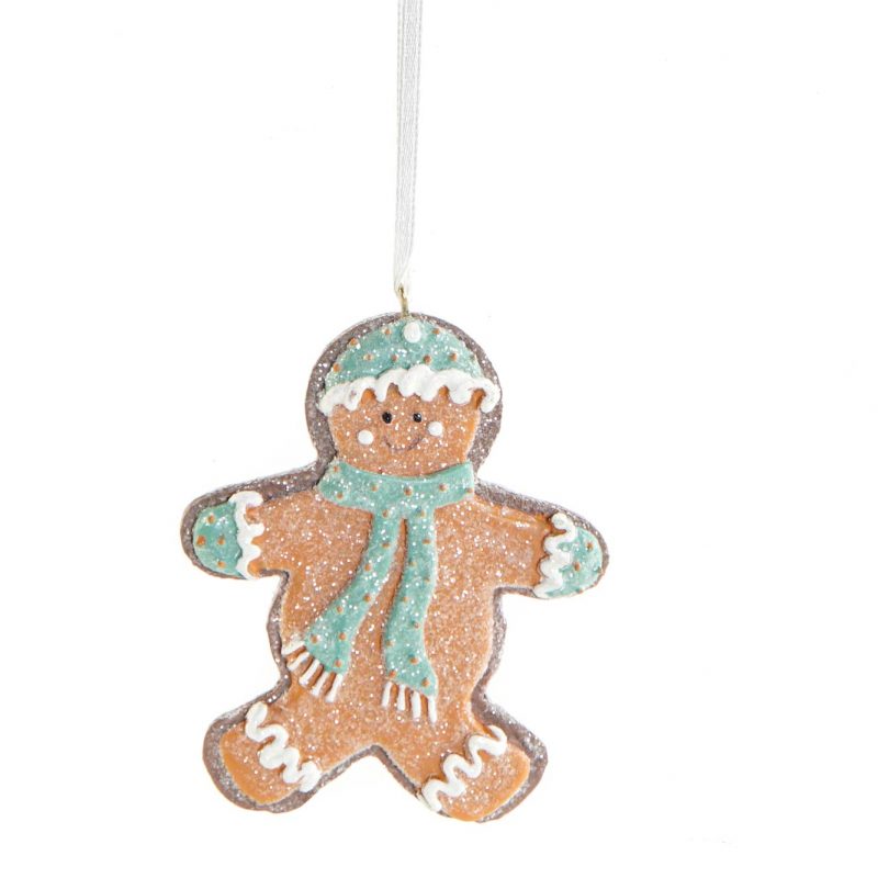 Pendentif Bonhomme "Pain d’Épices" en Résine 8,5x2x11cm