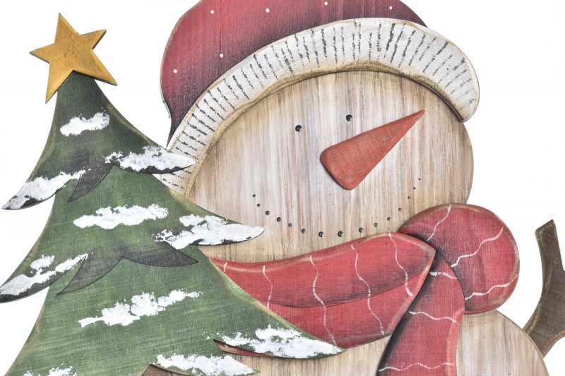 Personnage de Noël en Bois à Poser 2 Modèles au Choix 32x2,5x46,5cm – Image 2