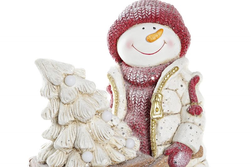 Figurine de Noël à LED avec Charette en Magnésie 2 Modèles au Choix 35x23x42cm – Image 4