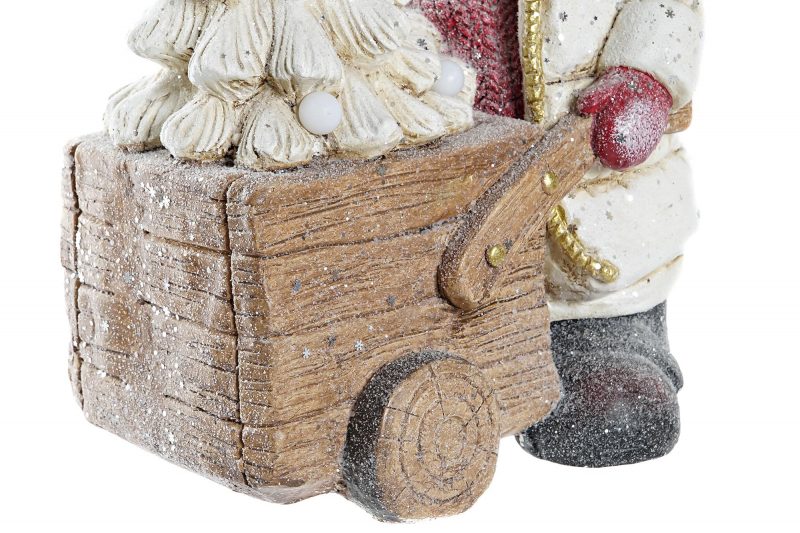 Figurine de Noël à LED avec Charette en Magnésie 2 Modèles au Choix 35x23x42cm – Image 2