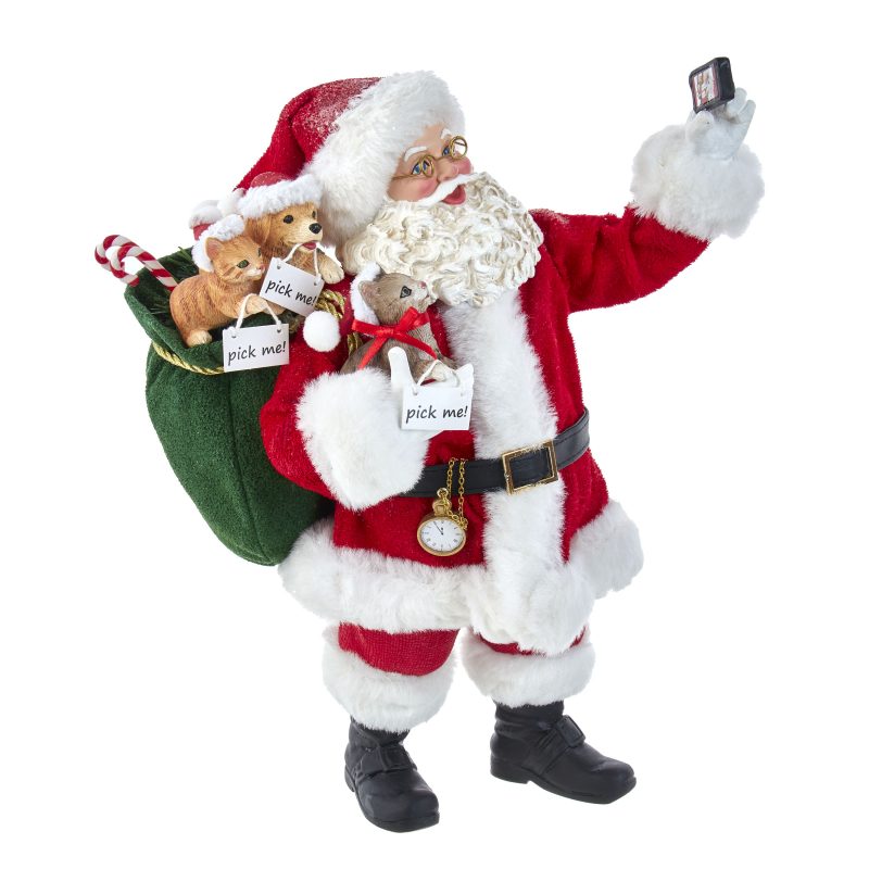 Père Noël "Kurt's Adler" Prenant un Selfie 28cm