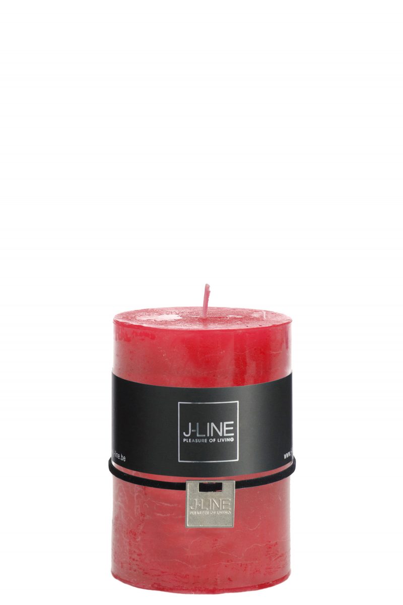 Bougie Cylindrique Rouge Fuchsia 48h 7x7x10cm