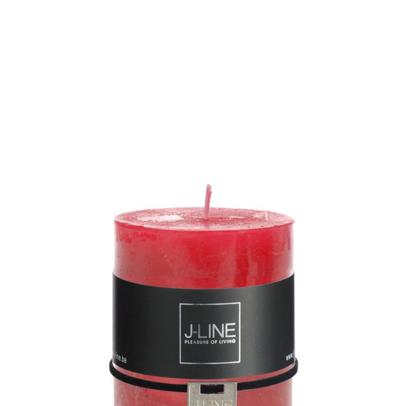 Bougie Cylindrique Rouge Fuchsia 48h 7x7x10cm