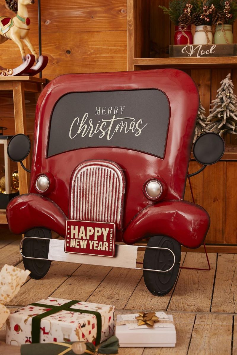 Façade Voiture "Merry Christmas" en Métal 77x87cm