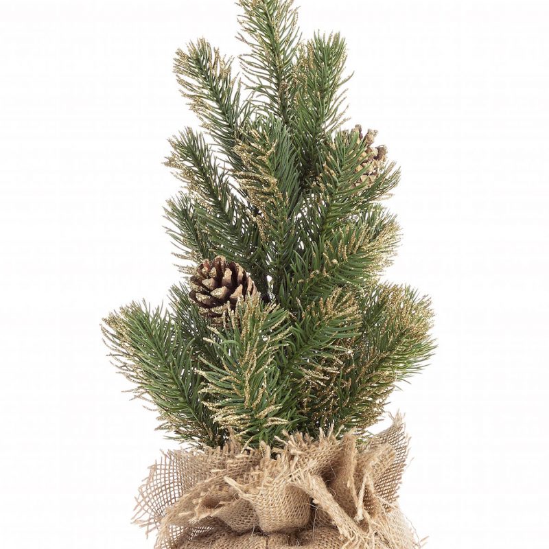 Sapin Articiel Pailleté 3 Coloris au Choix H.35cm