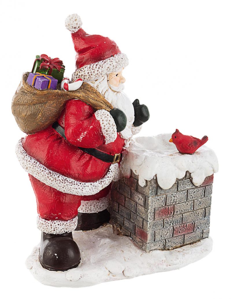Père Noël à la Cheminée 13x9.5xH.16.2cm