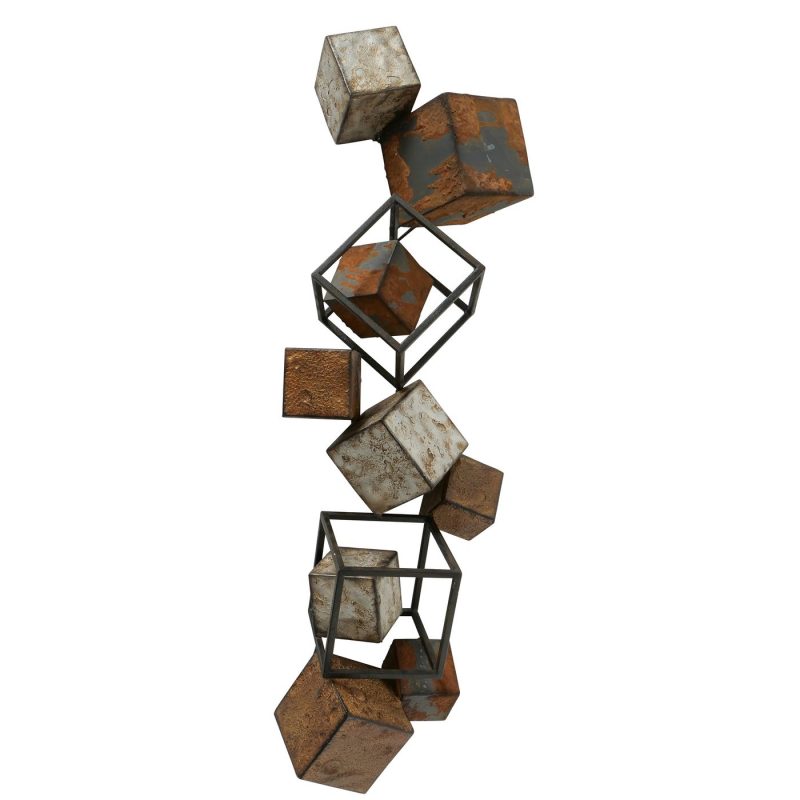 Décoration Murale, Dé Mate Métallique Enduit 94cm