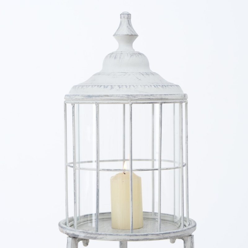 Etagère Lanterne Signo en Métal Enduit Blanc H.145cm – Image 5