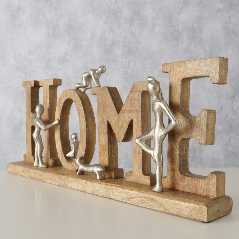 Lettrage Home, Manguier et Alu Nickelé H.26cm – Image 3