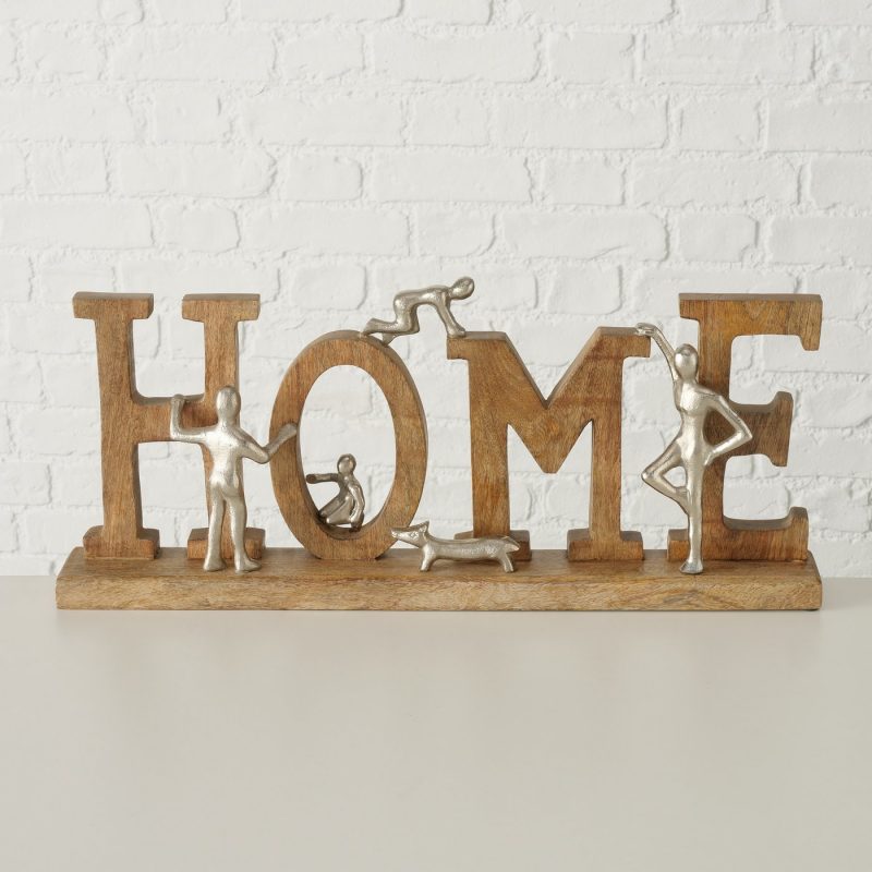Lettrage Home, Manguier et Alu Nickelé H.26cm – Image 2