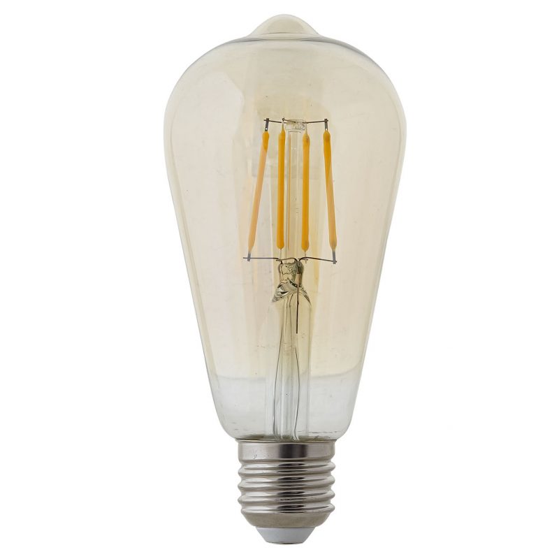 Ampoule LED Rétro Blanc Chaud E27 6,5x6,5x23cm
