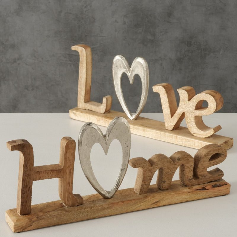 Lettrage "Love" en Alu et Bois de Manguier 6xH18cm – Image 7