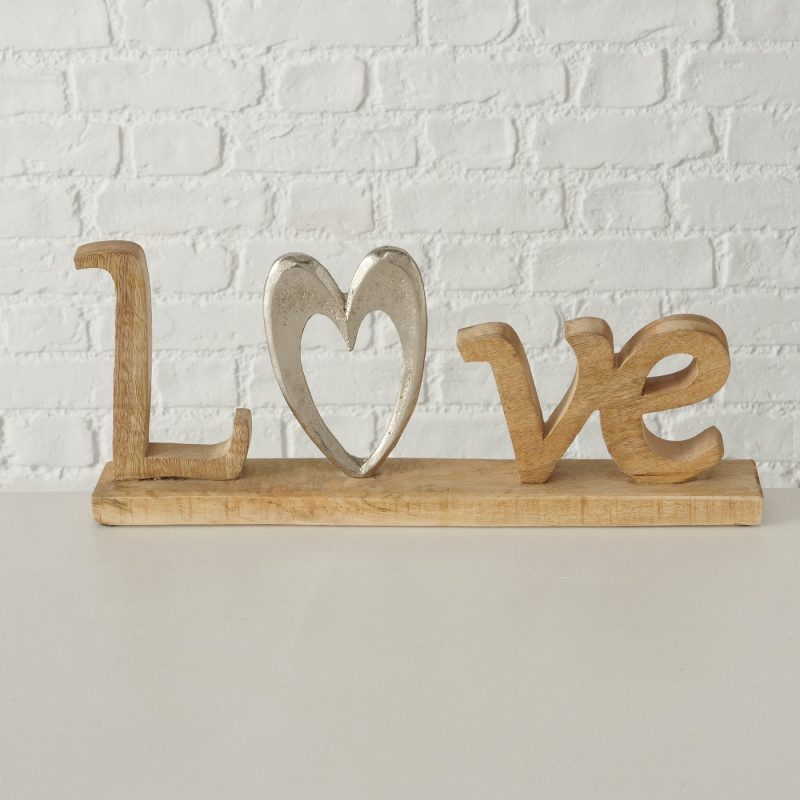 Lettrage "Love" en Alu et Bois de Manguier 6xH18cm – Image 4