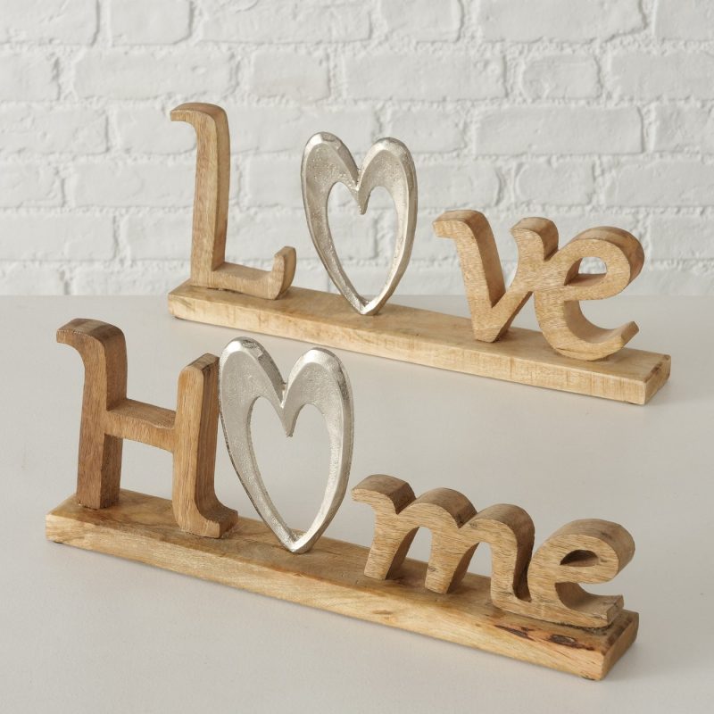 Lettrage "Love" en Alu et Bois de Manguier 6xH18cm – Image 2