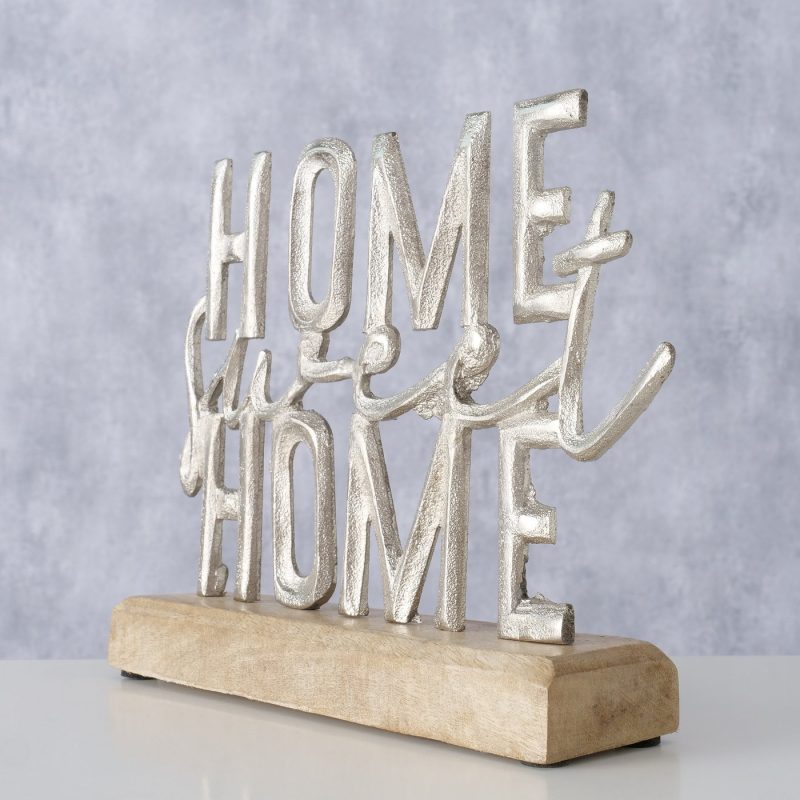 Lettrage "Home Sweet Home" en Alu sur Support Manguier 6xH.18cm – Image 6
