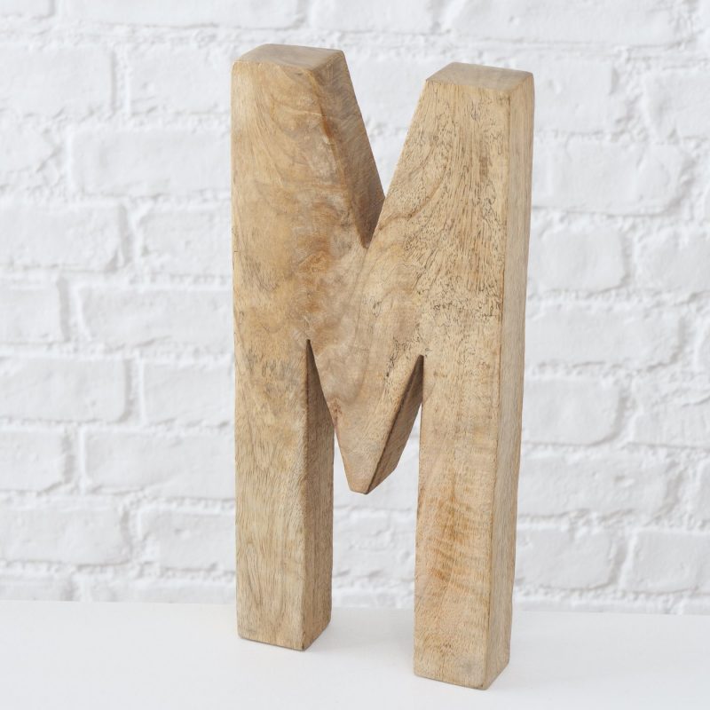 Lettrage "HOME" 4 Lettres à Poser en Bois de Manguier Foncé 14x31cm – Image 7