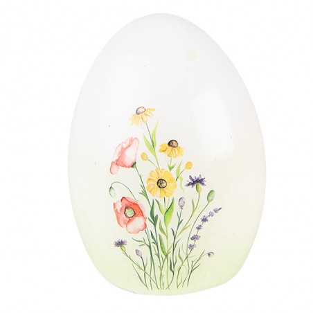 Oeuf Floral en Céramique 10x10x14cm