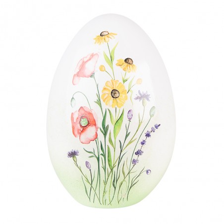 Oeuf Floral en Céramique 11x11x17cm