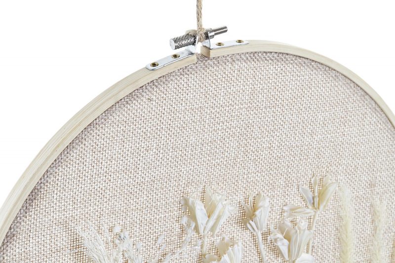 Tambour à Broder Décoration Florale en Bambou Naturel 31x2x31cm – Image 2