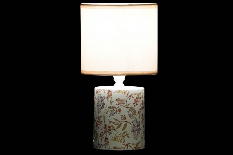 Lampe de Table en Grès Motif Floral 2 Modèles au Choix 14x14x26,5cm – Image 5