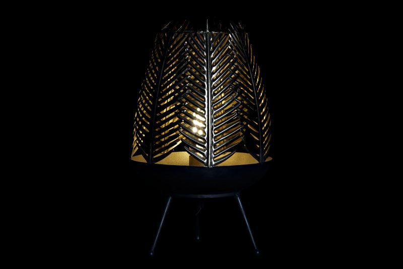Lampe à Poser en Métal Feuilles Dorées 25x25x42cm – Image 5