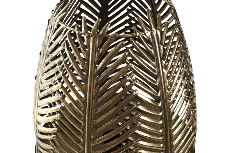 Lampe à Poser en Métal Feuilles Dorées 25x25x42cm – Image 4