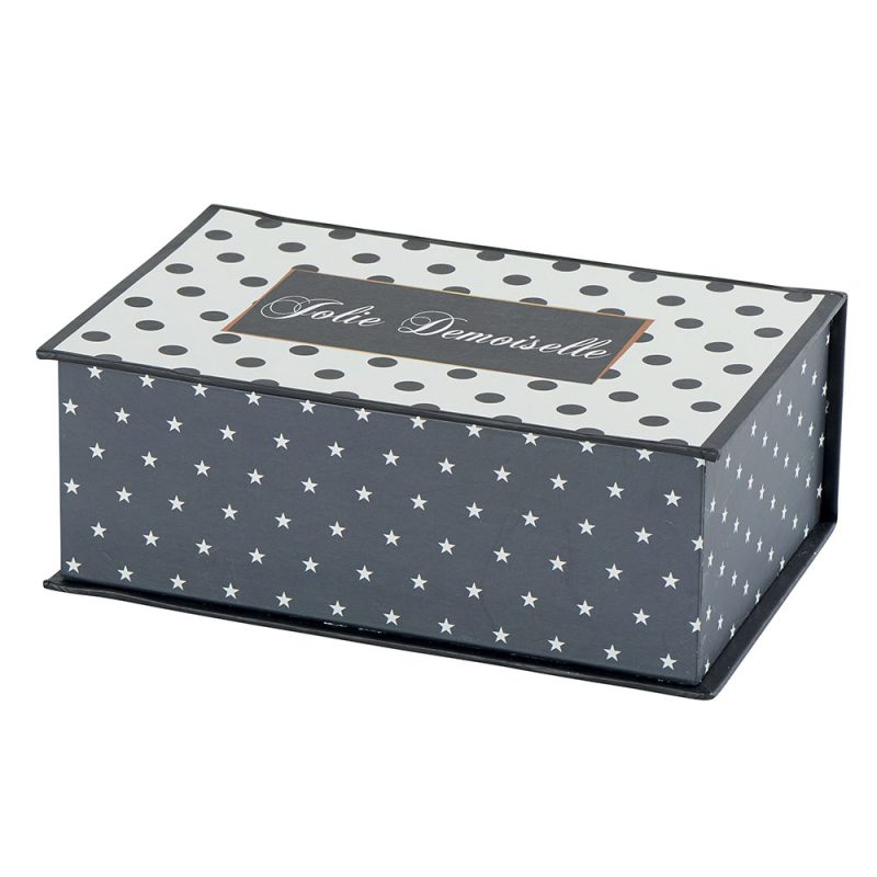 Boîte à Bijoux en Carton "Jolie Demoiselle" 20,5x7,5x13cm