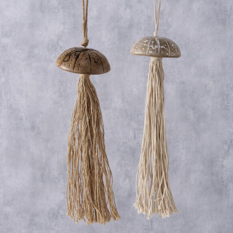 Pendentif Coquillage "Percha" en Bois de Manguier 2 Modèles au Choix ø10xH.36cm – Image 5