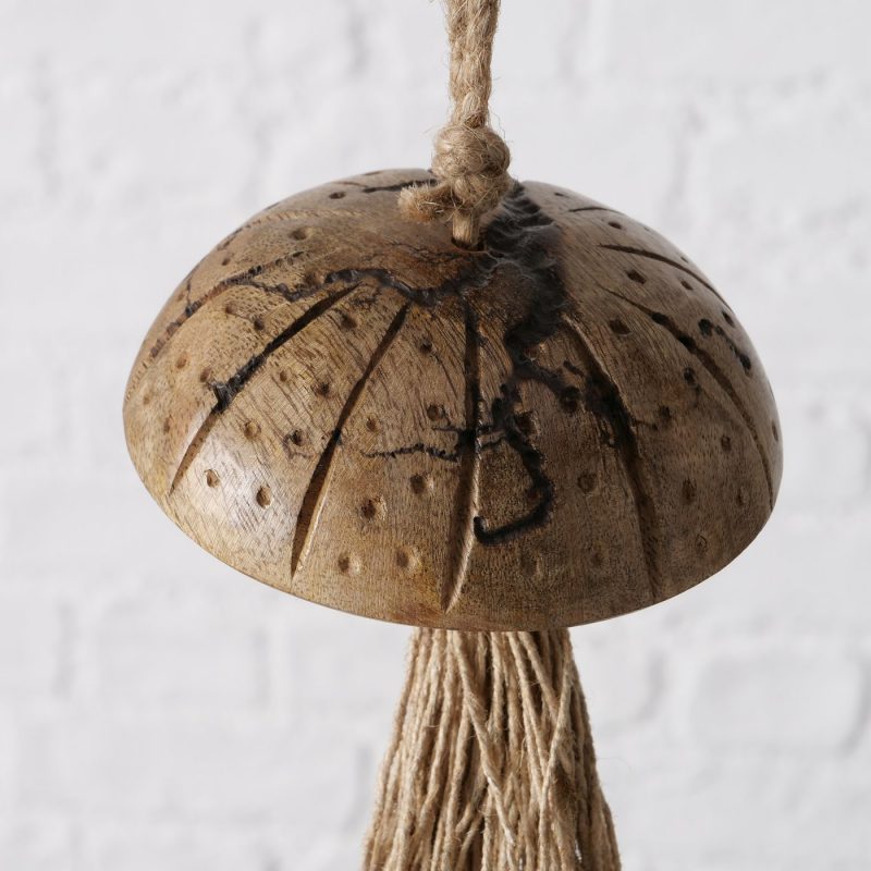 Pendentif Coquillage "Percha" en Bois de Manguier 2 Modèles au Choix ø10xH.36cm – Image 4
