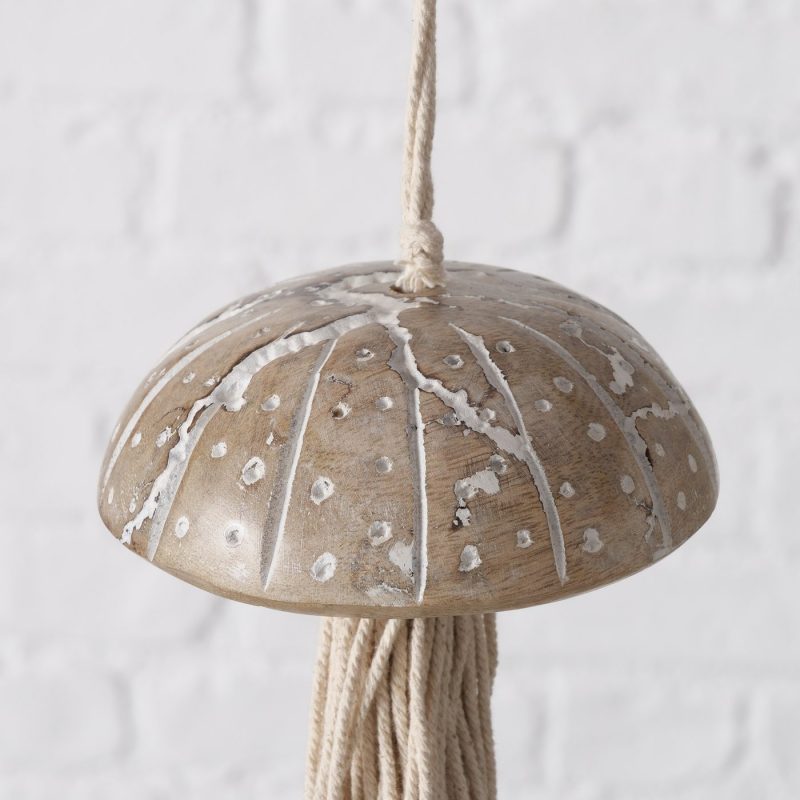 Pendentif Coquillage "Percha" en Bois de Manguier 2 Modèles au Choix ø10xH.36cm – Image 3
