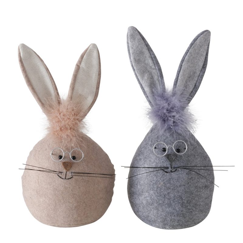 Bloc Porte "Gabsy" Lapin en Polyester 2 Couleurs au Choix 13xH.34cm – Image 2