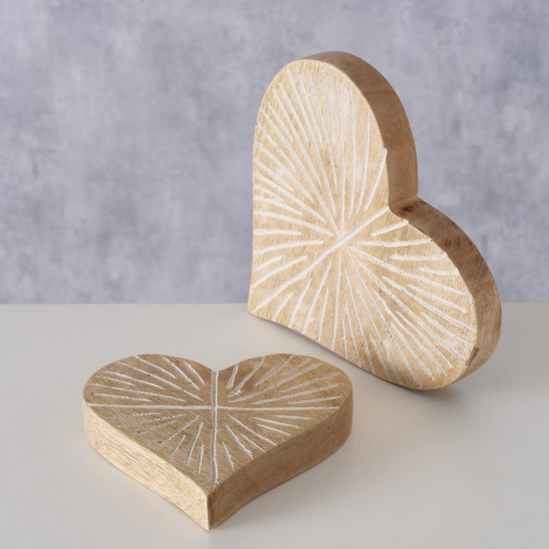 Coeur "Jyling" à Poser en Bois de Manguier H.18cm – Image 9