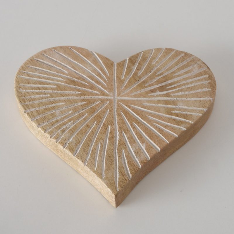 Coeur "Jyling" à Poser en Bois de Manguier H.18cm – Image 8