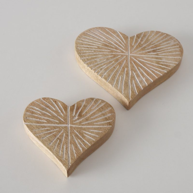 Coeur "Jyling" à Poser en Bois de Manguier H.18cm – Image 6