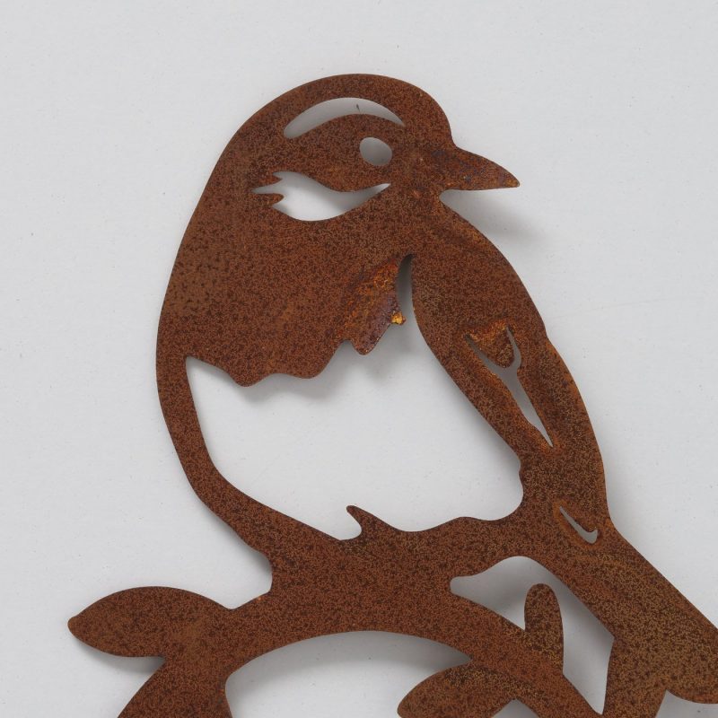 Pic Décoratif "Teta" Oiseau en Métal Rouillé 2 Modèles au Choix H.36cm – Image 3
