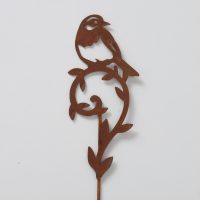 Pic Décoratif "Teta" Oiseau en Métal Rouillé 2 Modèles au Choix H.36cm – Image 2